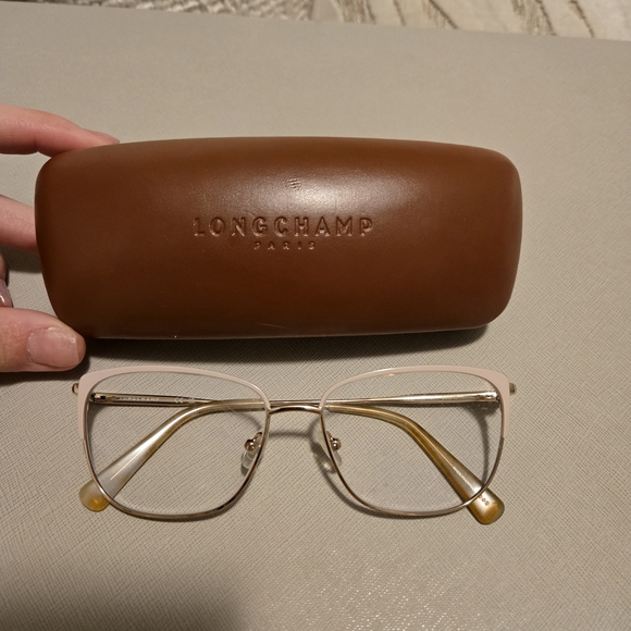 Longchamp Gold Glasses with Brown Case - Picture 2 of 4